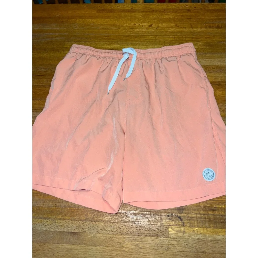 Brooklyn Cloth Surf Ave‎ Mens XL Peach Coral Mesh Lined Swim Trunks Board Shorts